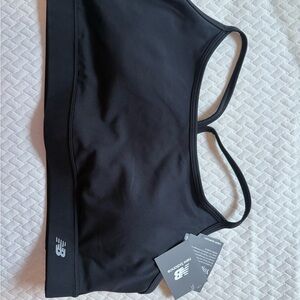 New Balance essentials Black Yoga Bra with Moisture-Wicking Fabric